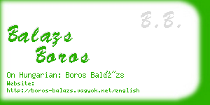 balazs boros business card